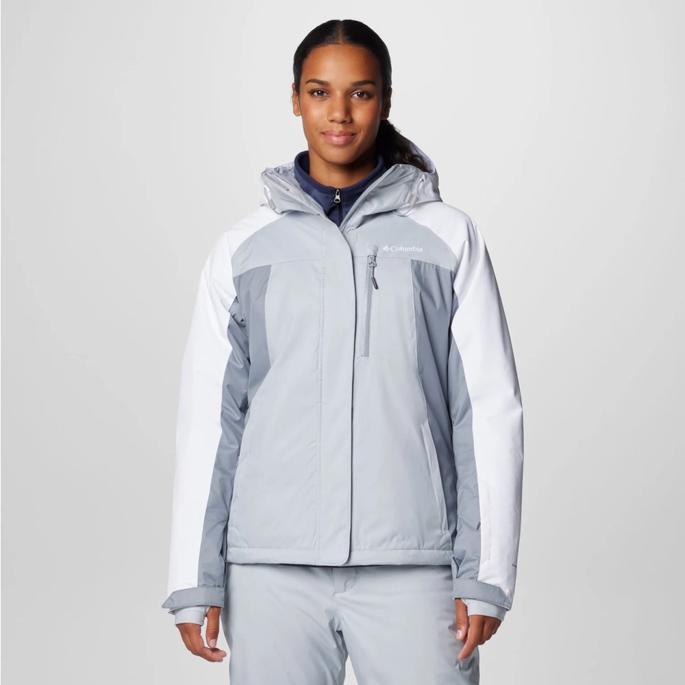 Columbia Women's Gray and White Jacket